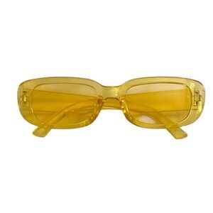Yellow Rounded Frame Sunglasses